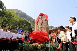 袁隆平院士工作站在桂林灌阳县正式成立，揭牌仪式现场